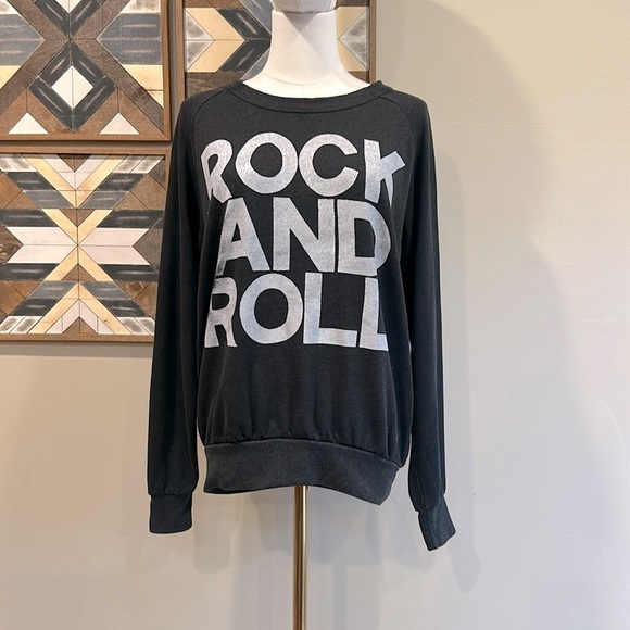 Aviator Nation Tops - Aviator Nation Crew Neck Rock And Roll Sweatshirt XS